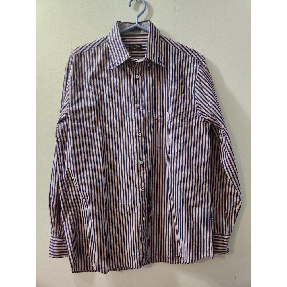 Paul And Shark Yachting Men Shirt Made In Italy Size 41 Long Sleeves Pre-Owned